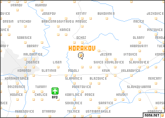 map of Horákov