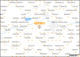 map of Hořany