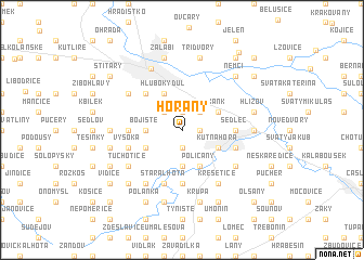 map of Hořany