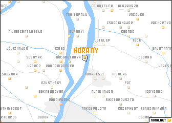 map of Horány