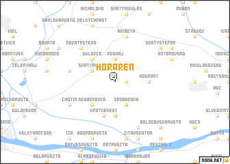 map of Horáreň