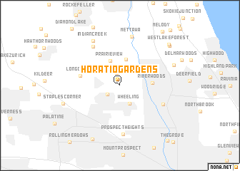 map of Horatio Gardens