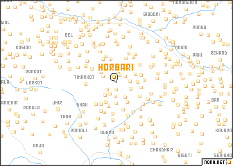 map of Hor Bāri