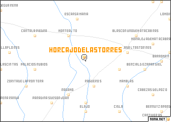 map of Horcajo de las Torres