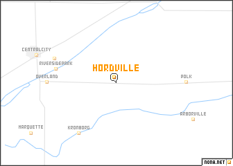 map of Hordville