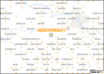 map of Hoření Paseky