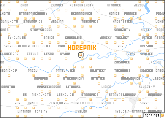 map of Hořepník