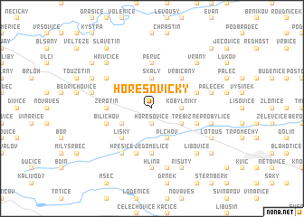 map of Hořešovičky