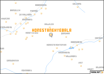 map of Horestāneh-ye Bālā