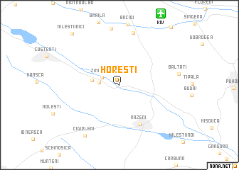 map of Horeşti