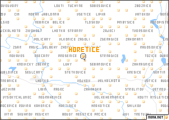 map of Hořetice