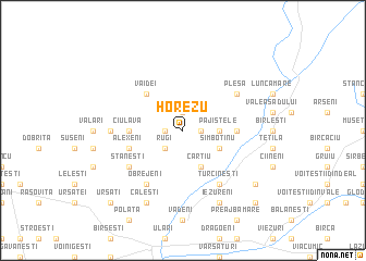 map of Horezu