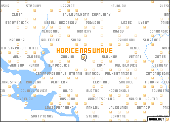 map of Hořice na Šumavě