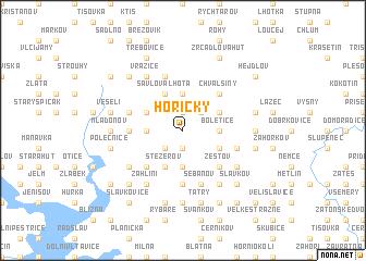 map of Hořičky