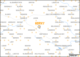 map of Horky