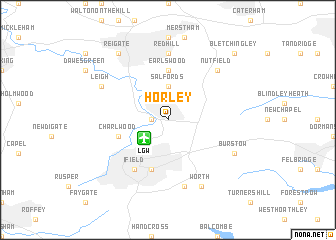 map of Horley