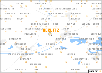 map of Hörlitz