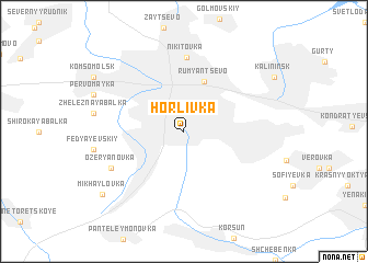 map of Horlivka