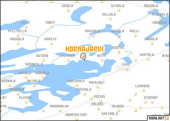 map of Hormajärvi