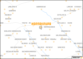 map of Horná Krupá