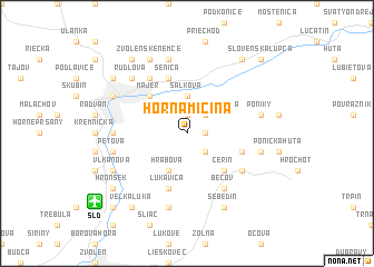 map of Horná Mičiná