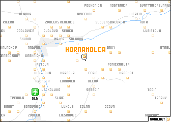 map of Horná Môlča