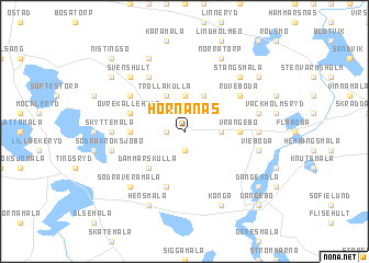 map of Hornanäs