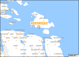 map of Hörnängen