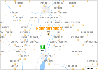 map of Horná Streda