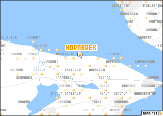 map of Hornbæk