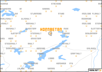 map of Hornbetan