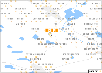 map of Hörnbo