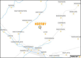 map of Hornby