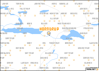 map of Horndrup