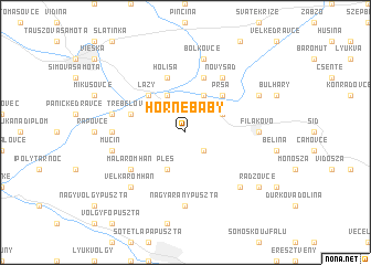 map of Horné Baby