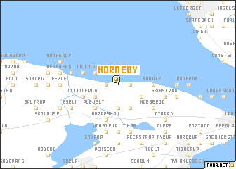 map of Horneby