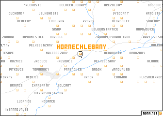 map of Horné Chlebany