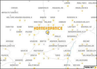 map of Horné Kopanice