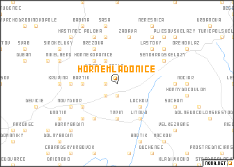 map of Horné Mladonice