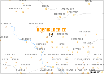 map of Horní Albeřice