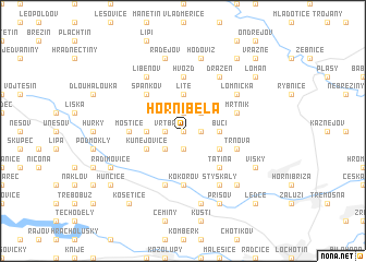 map of Horní Bělá