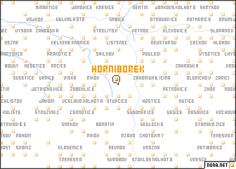 map of Horní Borek