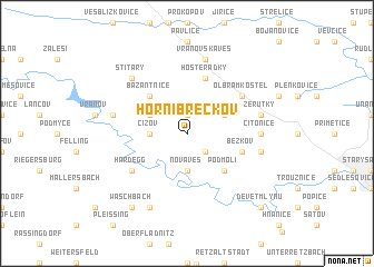 map of Horní Břečkov