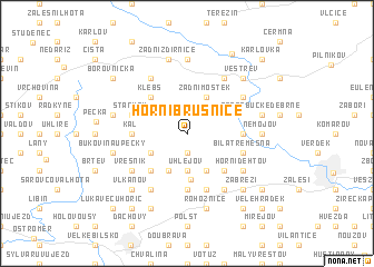 map of Horní Brusnice