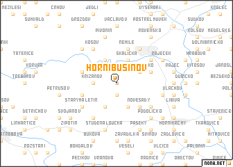 map of Horní Bušínov