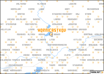 map of Horní Částkov