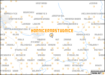 map of Horní Černá Studnice