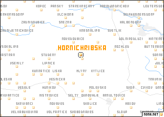 map of Horní Chřibská
