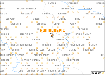 map of Horní Dřevíč