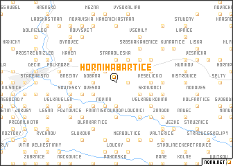 map of Horní Habartice